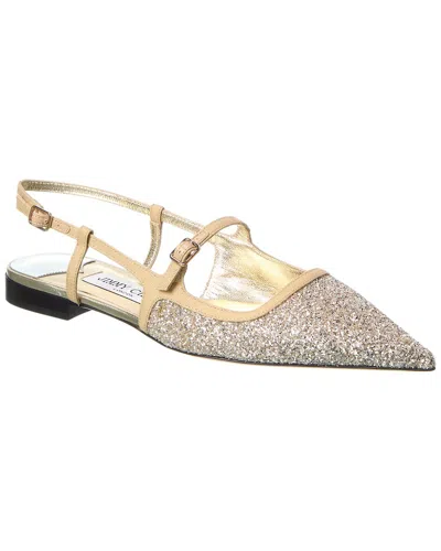 JIMMY CHOO JIMMY CHOO DIDI GLITTER SLINGBACK FLAT