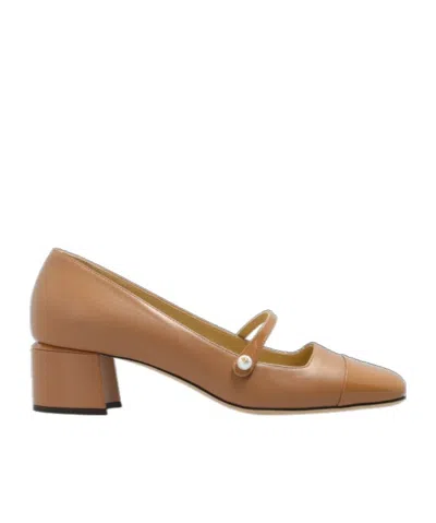 JIMMY CHOO ELISA 45MM LEATHER PUMPS