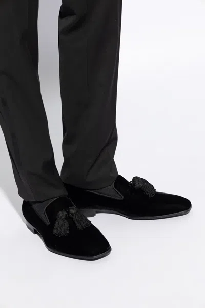 JIMMY CHOO JIMMY CHOO ‘FOXLEY’ VELVET MOCCASINS