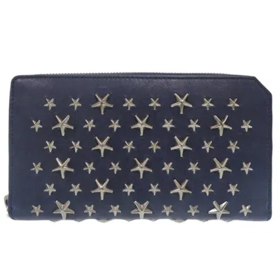 JIMMY CHOO LEATHER LONG WALLET (BI-FOLD) (PRE-OWNED)