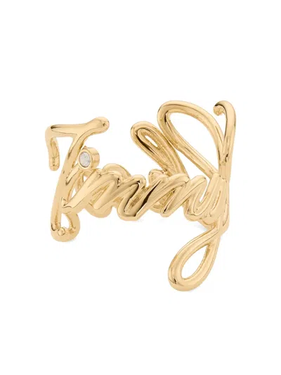 JIMMY CHOO LOGO SCRIPT RING
