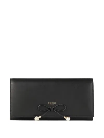 JIMMY CHOO MARTINA BOW-DETAIL WALLET