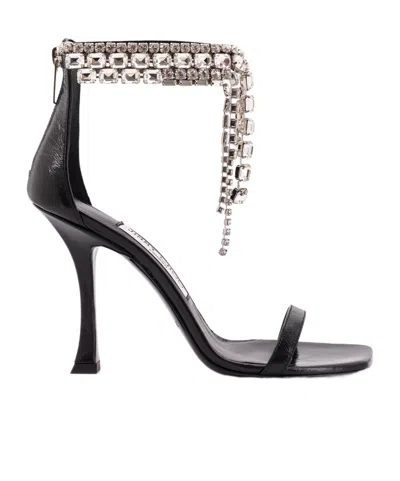 JIMMY CHOO JIMMY CHOO VERITY 100 EMBELLISHED SANDALS