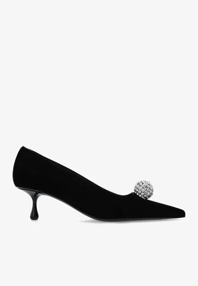 JIMMY CHOO ORB 50 VELVET PUMPS