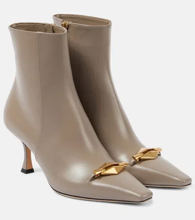 JIMMY CHOO RYKER 70 LEATHER ANKLE BOOTS