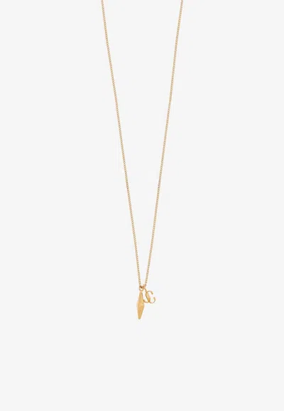 JIMMY CHOO SIGNATURE JC CHAIN NECKLACE