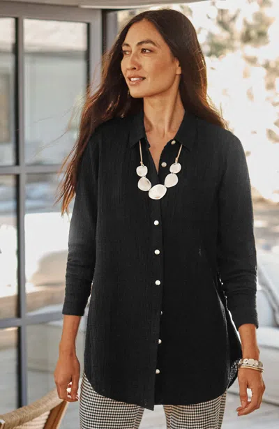 JJILL J.JILL COTTON-GAUZE A-LINE TUNIC