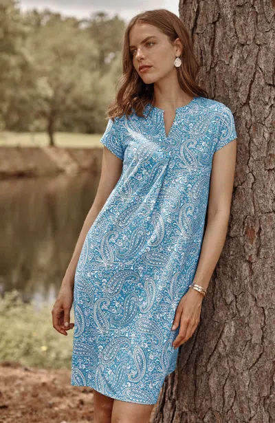 JJILL J.JILL PAISLEY-PRINTED A-LINE DRESS