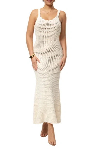 JLUXLABEL JLUXLABEL HALO OPEN STITCH SLEEVELESS DRESS