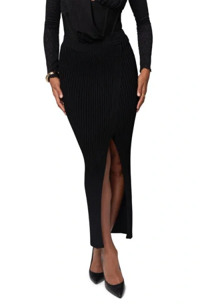 JLUXLABEL JLUXLABEL HAMPTONS FAUX WRAP RIB SWEATER SKIRT