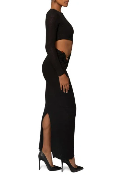 JLUXLABEL JLUXLABEL SUMMER ROMANCE CUTOUT LONG SLEEVE MAXI DRESS