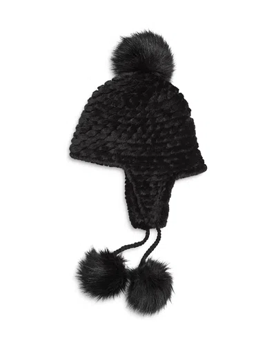 JOCELYN FAUX FUR POM POM TRAPPER HAT