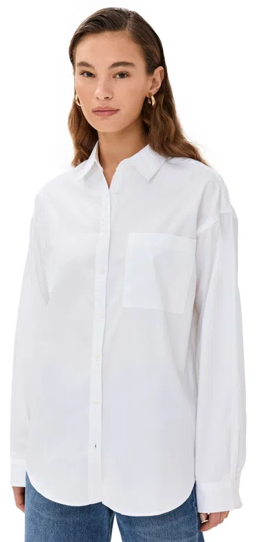 JOE'S JEANS THE BOYFRIEND BUTTON DOWN SHIRT OPTIC WHITE
