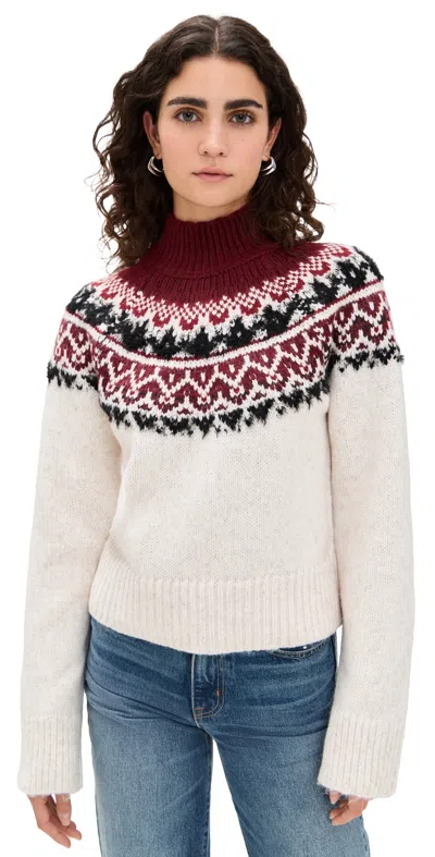 JOE'S JEANS THE CELESTE FAIR ISLE SWEATER SYRAH MULTI FAIR ISLE