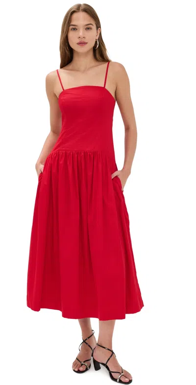 JOE'S JEANS THE MARA MAXI DRESS CHERRY RED