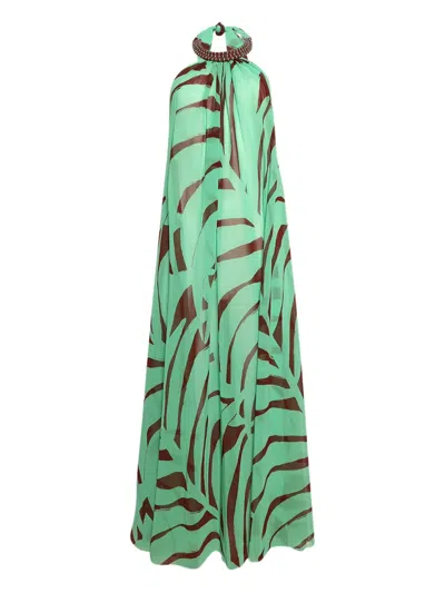 JOHANNA ORTIZ ABSTRACT-PRINT MIDI DRESS