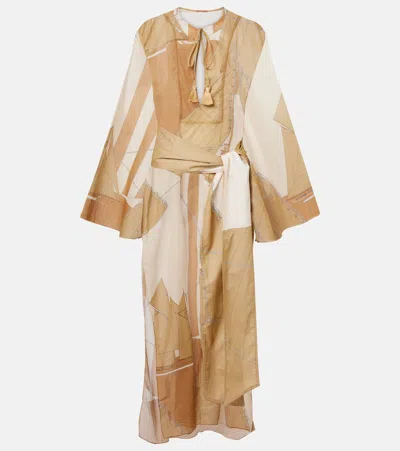 JOHANNA ORTIZ AQUA CRUISER COTTON VOILE KAFTAN