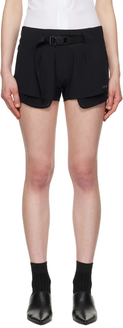 JOHANNA PARV BLACK BELTED SHORTS