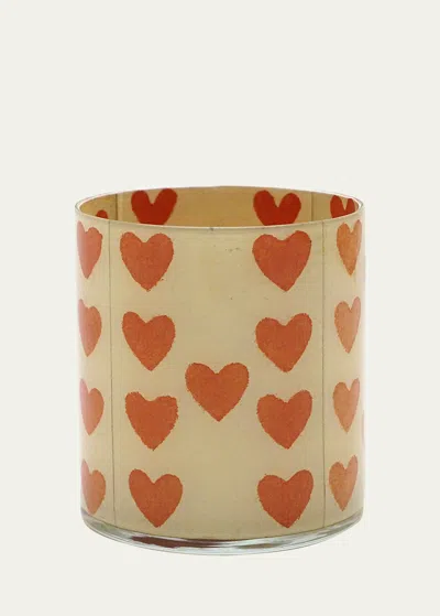 JOHN DERIAN PAINTED HEARTS DESK CUP