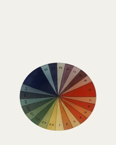 JOHN DERIAN SPECTRUM ROUND DECOUPAGE PLATE