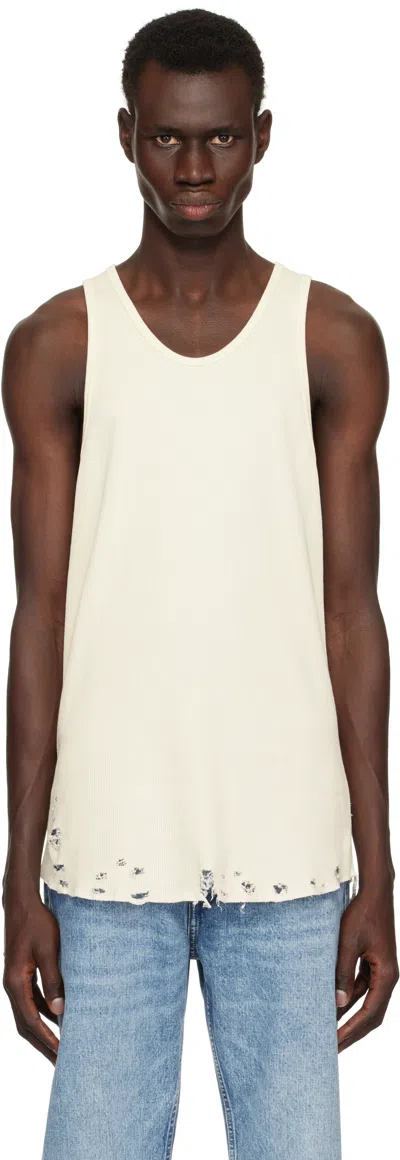 JOHN ELLIOTT OFF-WHITE FOLSOM THERMAL TANK TOP