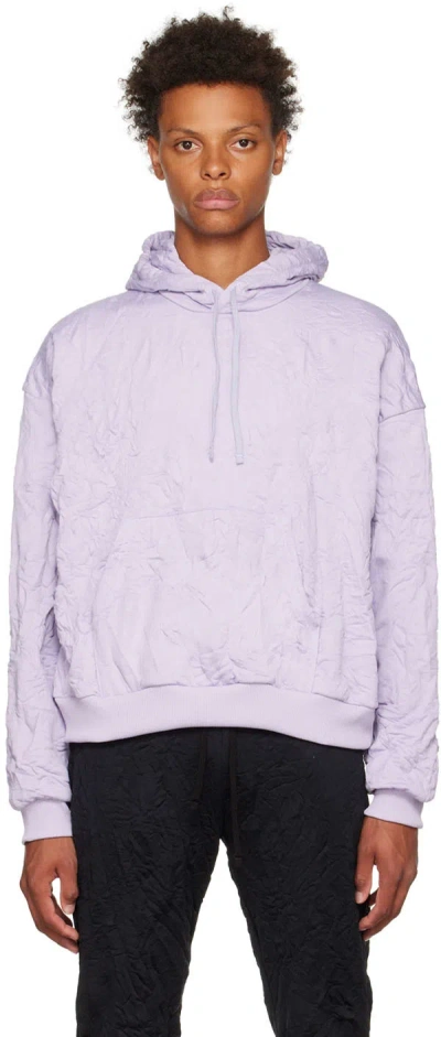 JOHN ELLIOTT PURPLE CRINKLED HOODIE