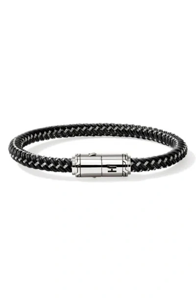 JOHN HARDY JOHN HARDY CORD BRACELET, STERLING SILVER, RUBBER