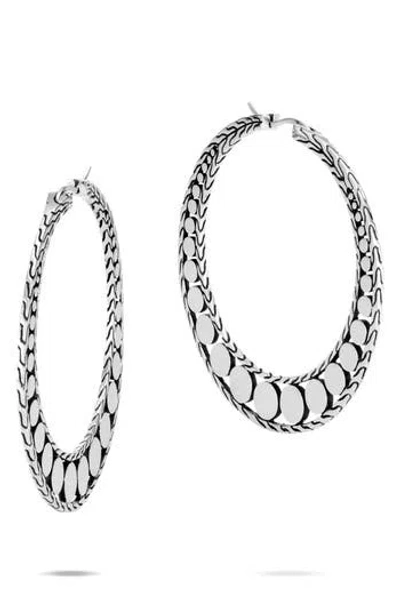 JOHN HARDY JOHN HARDY DOT SILVER HOOP EARRINGS
