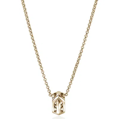 JOHN HARDY JOHN HARDY ICON 50 14K GOLD PENDANT NECKLACE, 2MM