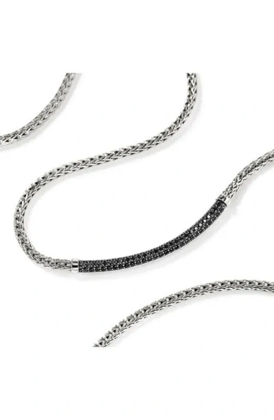 JOHN HARDY JOHN HARDY JH ESSENTIAL PAVÉ NECKLACE, STERLING SILVER