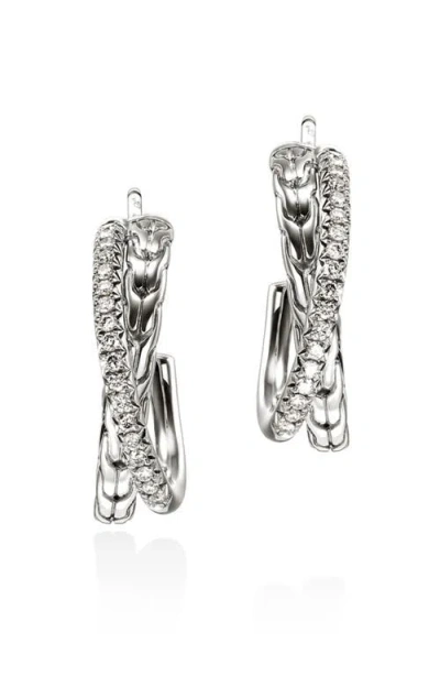 JOHN HARDY JOHN HARDY JH ESSENTIALS CROSSOVER EARRINGS, 20.5MM