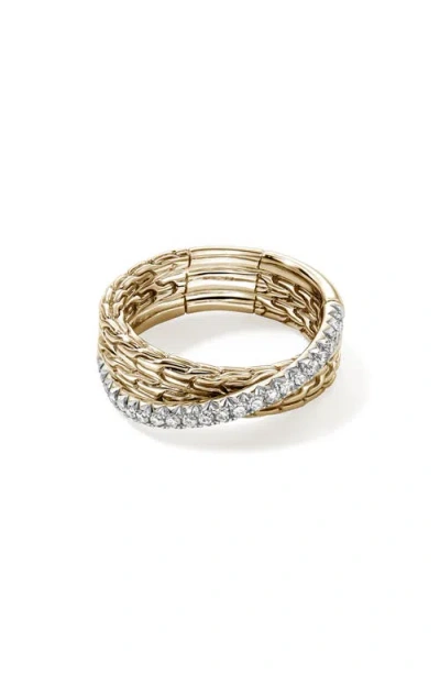 JOHN HARDY JOHN HARDY JH ESSENTIALS CROSSOVER RING