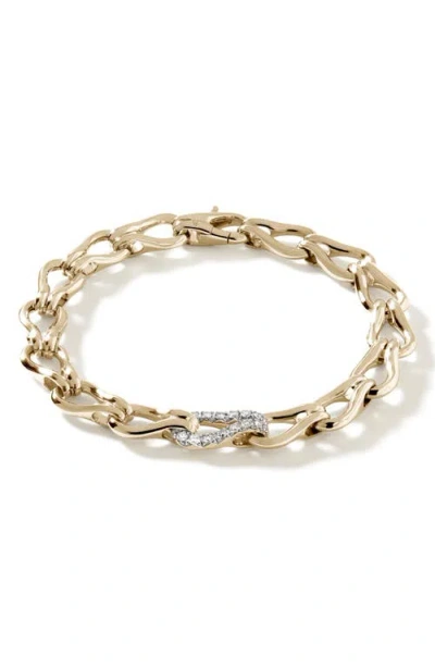 JOHN HARDY JOHN HARDY SURF PAVÉ DIAMOND LINK BRACELET