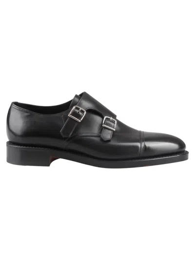 JOHN LOBB MEN BLACK ROUND TOE DRESS SHOES, 8.5 LUXURY LACE UPS & DRESS SHOES FOR MEN DARVEYS