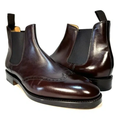 JOHN LOBB JOHN LOBB MENS CARNE LEATHER OXFORD CHELSEA BOOTS OAK BROWN 9.5 (MSRP $2,360)