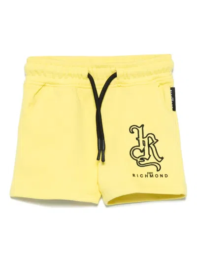 JOHN RICHMOND JUNIOR EMBROIDERED-LOGO SHORTS