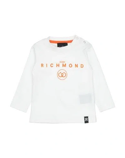 JOHN RICHMOND JOHN RICHMOND NEWBORN BOY T-SHIRT OFF WHITE SIZE 3 COTTON