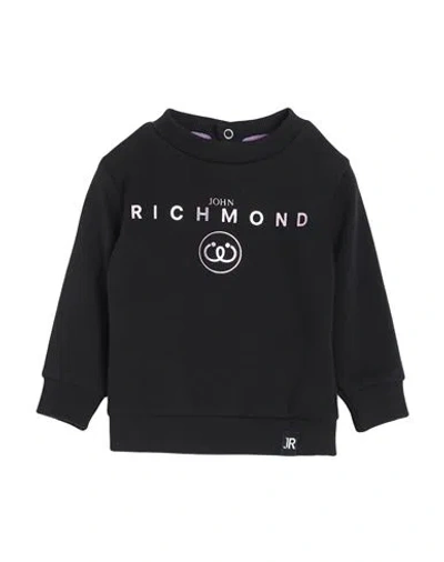 JOHN RICHMOND JOHN RICHMOND NEWBORN GIRL SWEATSHIRT BLACK SIZE 3 COTTON