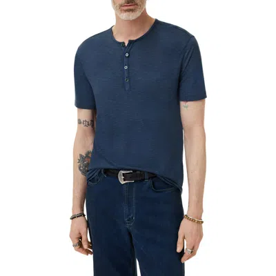 JOHN VARVATOS JOHN VARVATOS BIELLO SLIM FIT HENLEY TOP