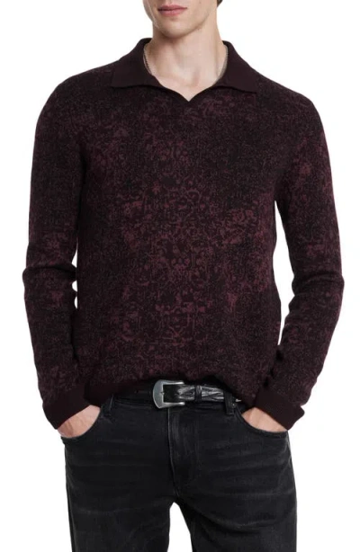 JOHN VARVATOS JOHN VARVATOS OLIVER ORGANIC COTTON JACQUARD SWEATER