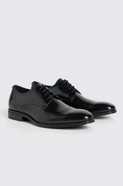 JOHN WHITE MENS' JOHN WHITE ALBERTA BLACK LEATHER PERFORMANCE DERBY SHOE