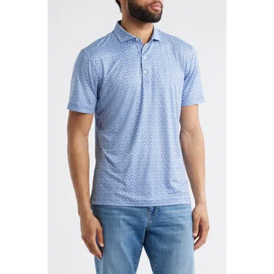 JOHNNIE-O JOHNNIE-O FOUR LEAF CLOVER PRINT FEATHERWEIGHT PERFORMANCE POLO