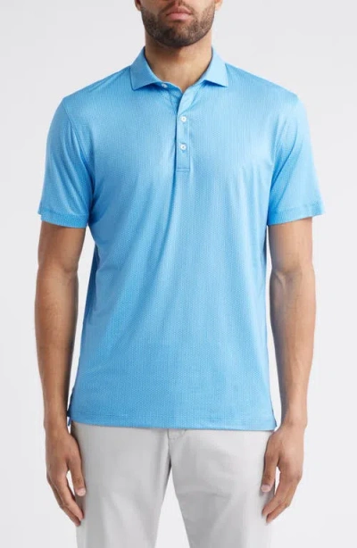 JOHNNIE-O JOHNNIE-O MARLIN MICROPRINT FEATHERWEIGHT PERFORMANCE POLO