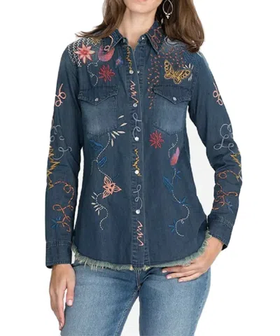 JOHNNY WAS JOHNNY WAS CARMEN AUSGEFRANST WESTWARD HEMD - W13221-6