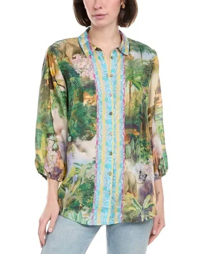 JOHNNY WAS ISOLAH BUTTON DOWN IN RAWI SCARF PRINT