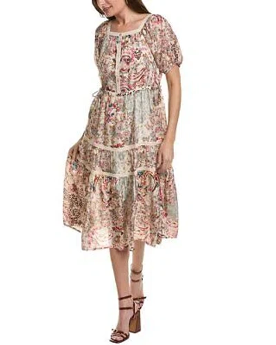 JOHNNY WAS JOHNNY WAS JUNGLE PAISLEY ZENOVIA SILK MIDI DRESS WOMEN'S