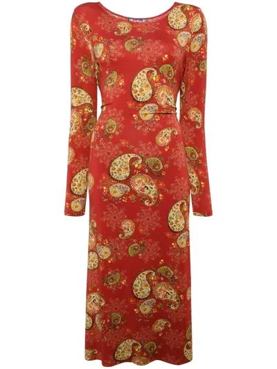 JOHNNY WAS PAISLEY-PRINT DRESS