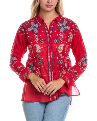 JOHNNY WAS SLIM AUDREY EMBROIDERED SHIRT