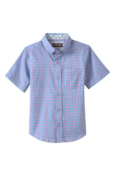 JOHNSTON & MURPHY JOHNSTON & MURPHY KIDS' WATERMELON PRINT SHORT SLEEVE BUTTON-UP SHIRT