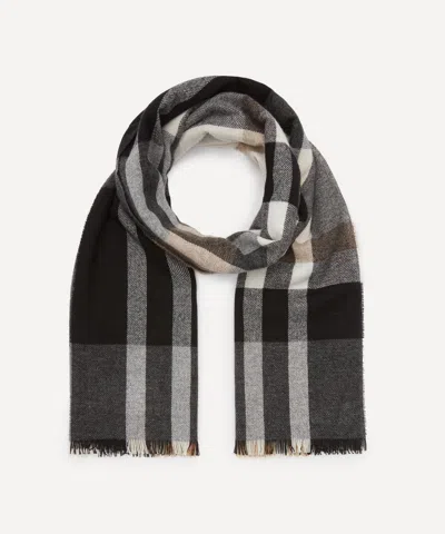 JOHNSTONS OF ELGIN JOHNSTONS OF ELGIN MENS CHECKED CASHMERE SCARF